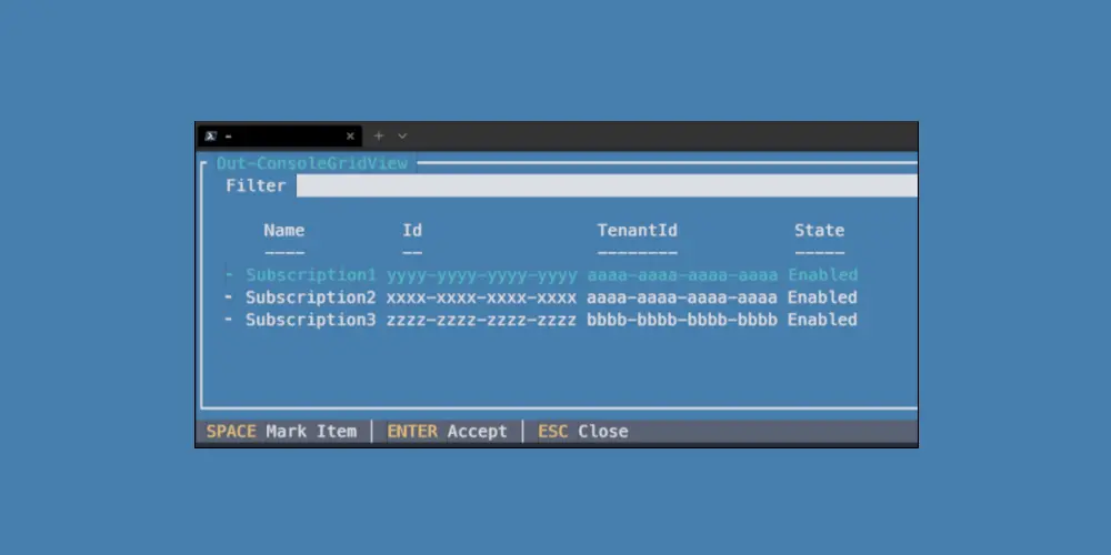 Pass output to an interactive table in the console through out-consolegridview /2022/04/powershell-out-consolegridview/powershell-out-consolegridview.webp